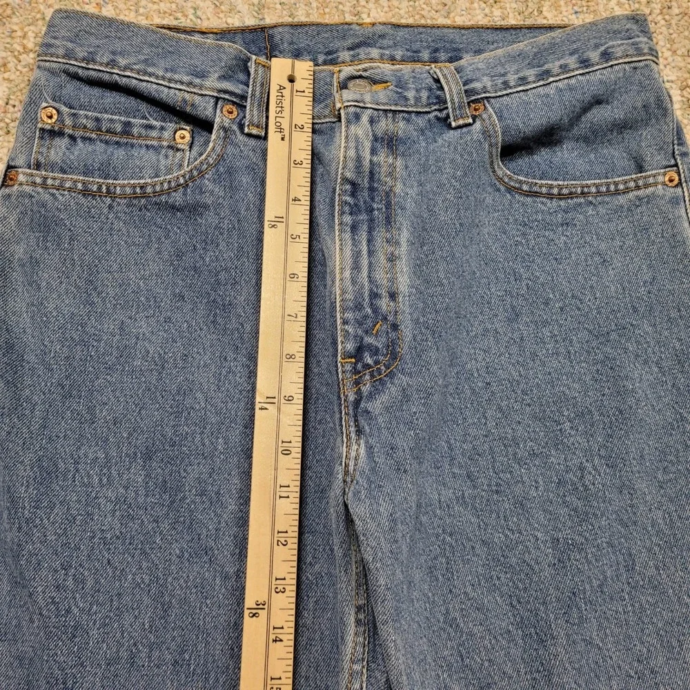 Levis 505 Regular Fit Jeans Mens 33x34 Blue Straight Leg Medium Wash Denim